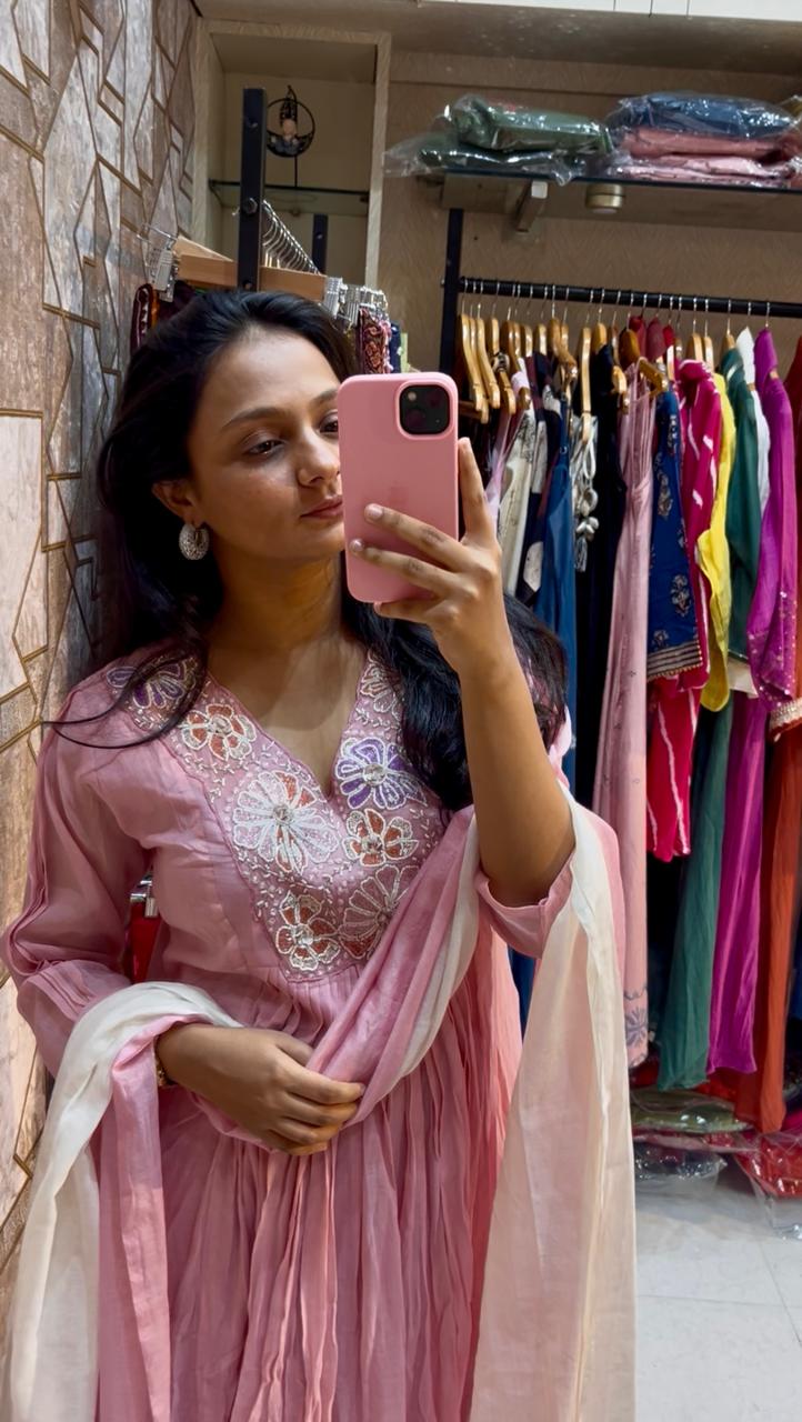 Shreya Mul Chanderi Three Piece Set