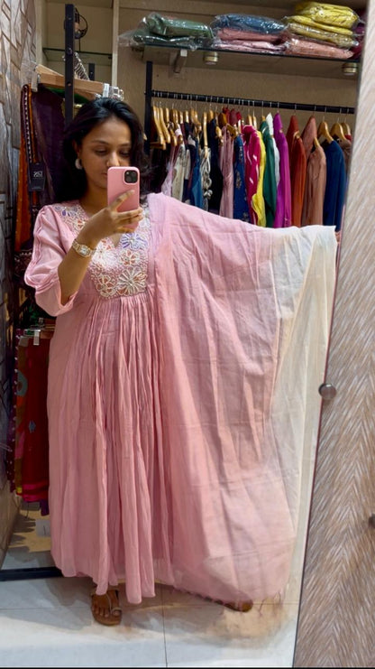 Shreya Mul Chanderi Three Piece Set