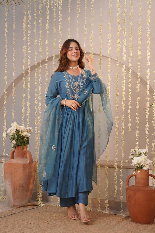 Jinal Silk Three Piece Set