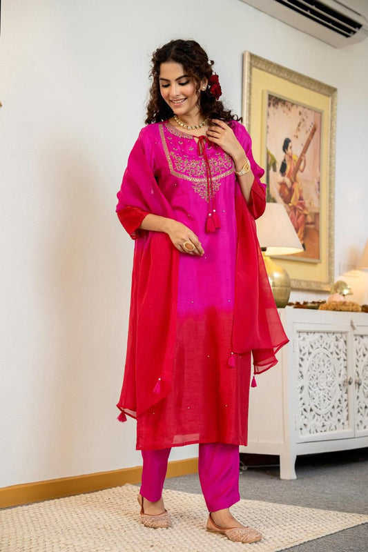 Yashvi Ombre Three Piece Set