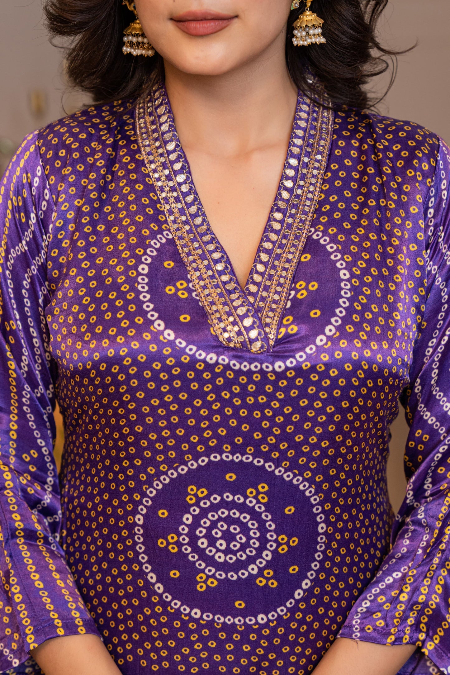 Nidhi Bandhej Three Piece Set