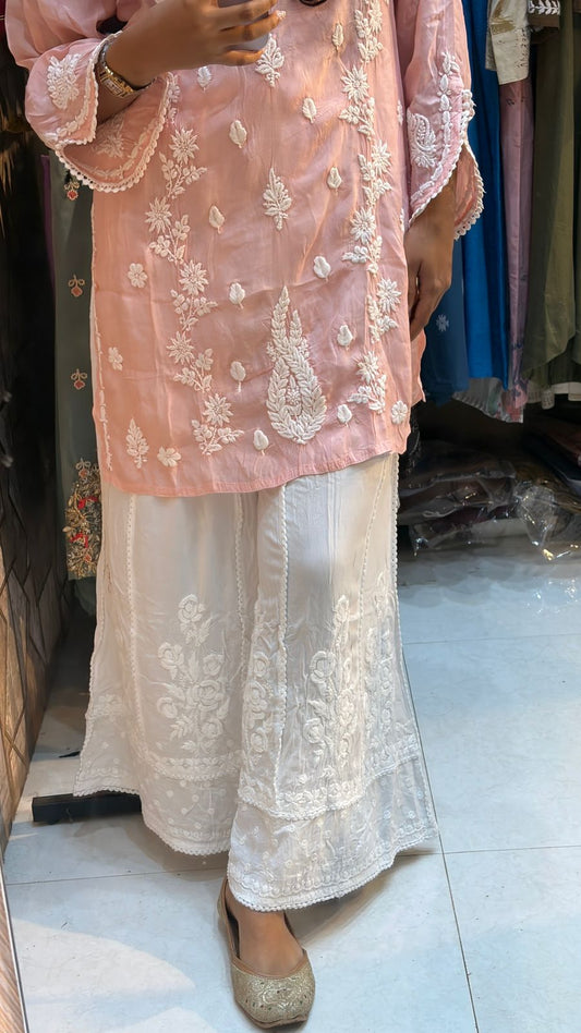 Chikankari Wide Leg Pants
